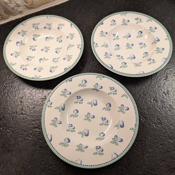 Set Of 3 Villeroy & Boch Provence Miramar Pasta Soup Bowls 9 5/8" - Picture 1 of 8